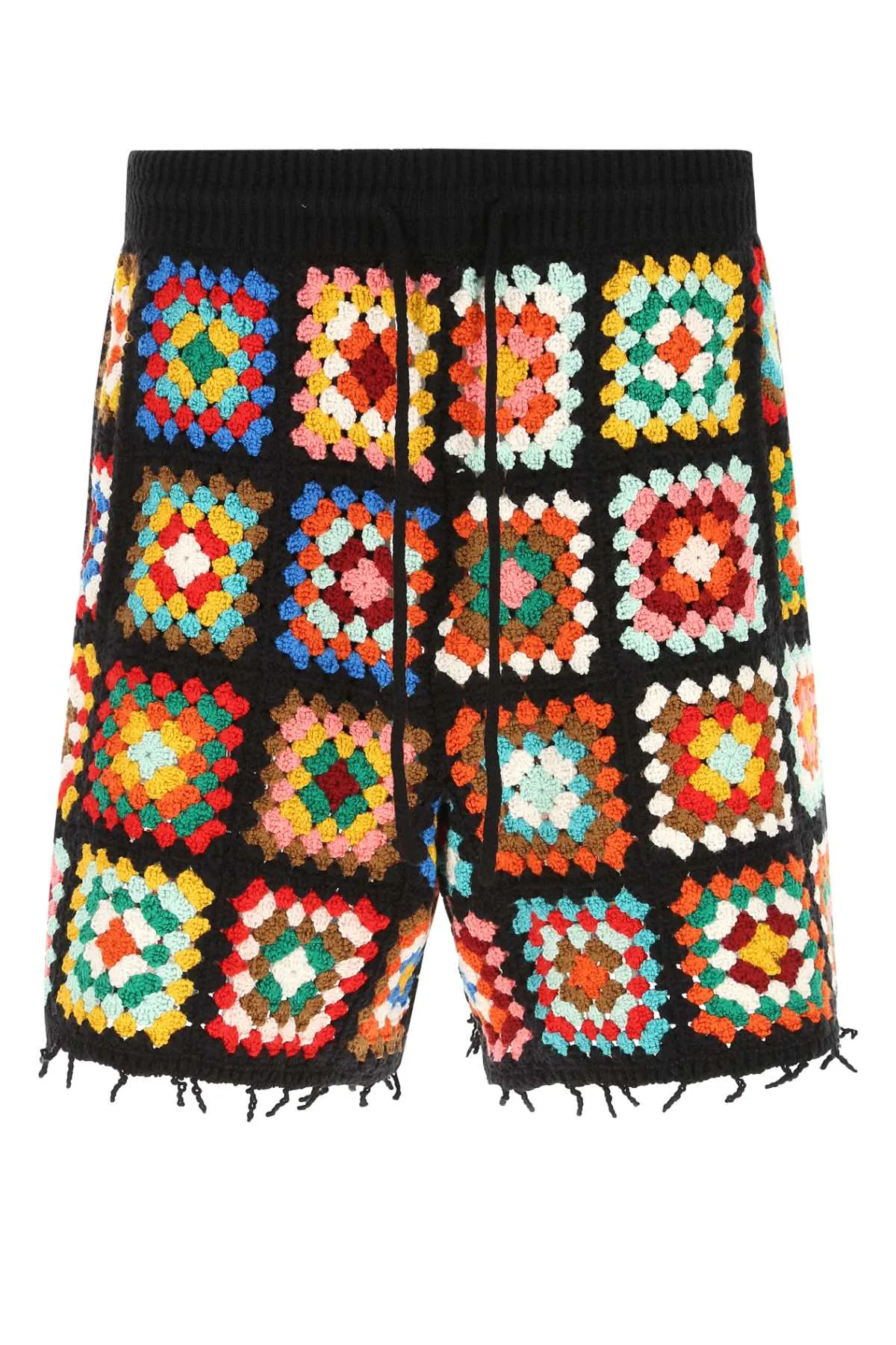 Alanui Crochet Straight Hem Drawstring Shorts