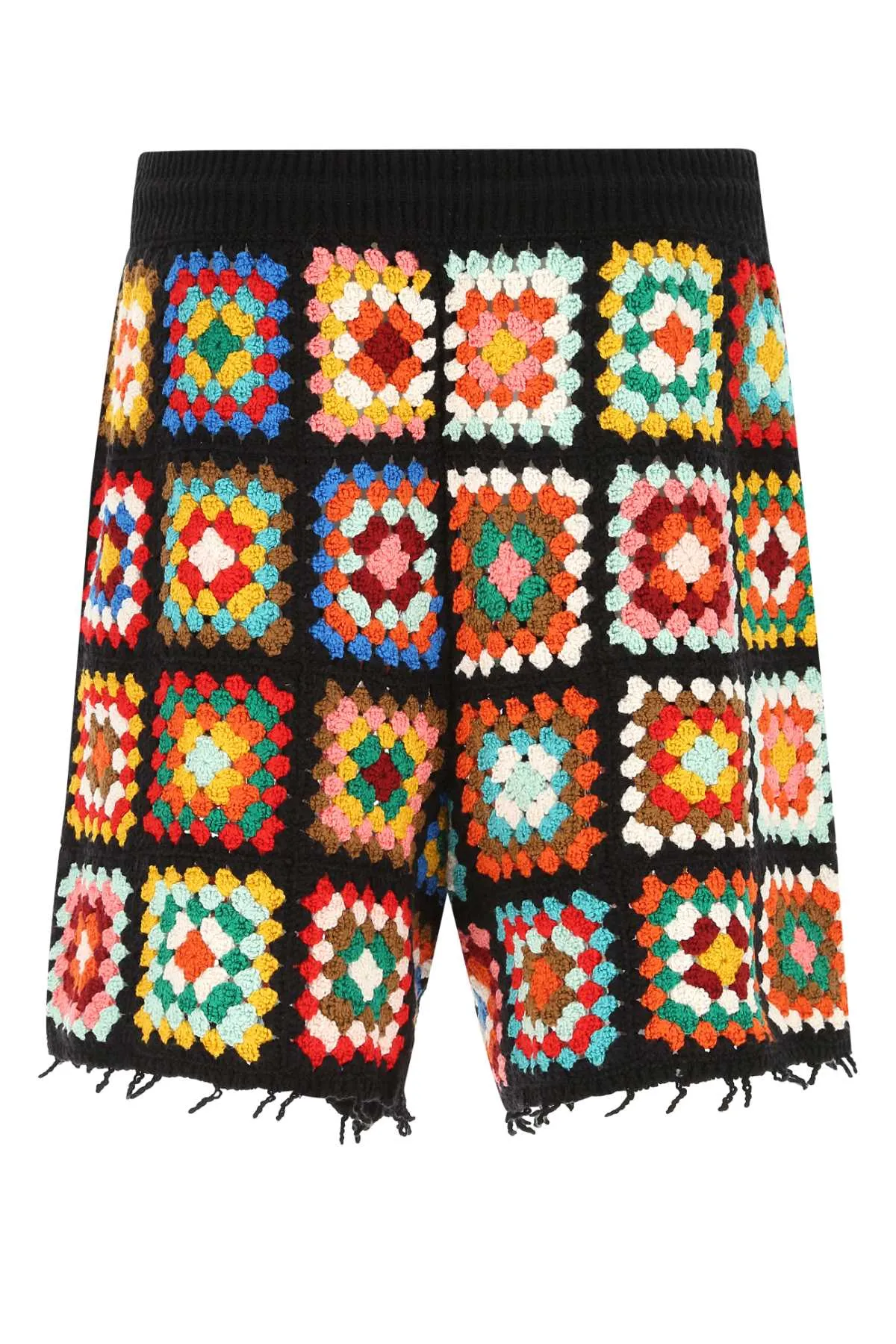 Alanui Crochet Straight Hem Drawstring Shorts