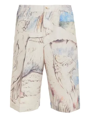 Alexander McQueen Allover Printed Chino Shorts