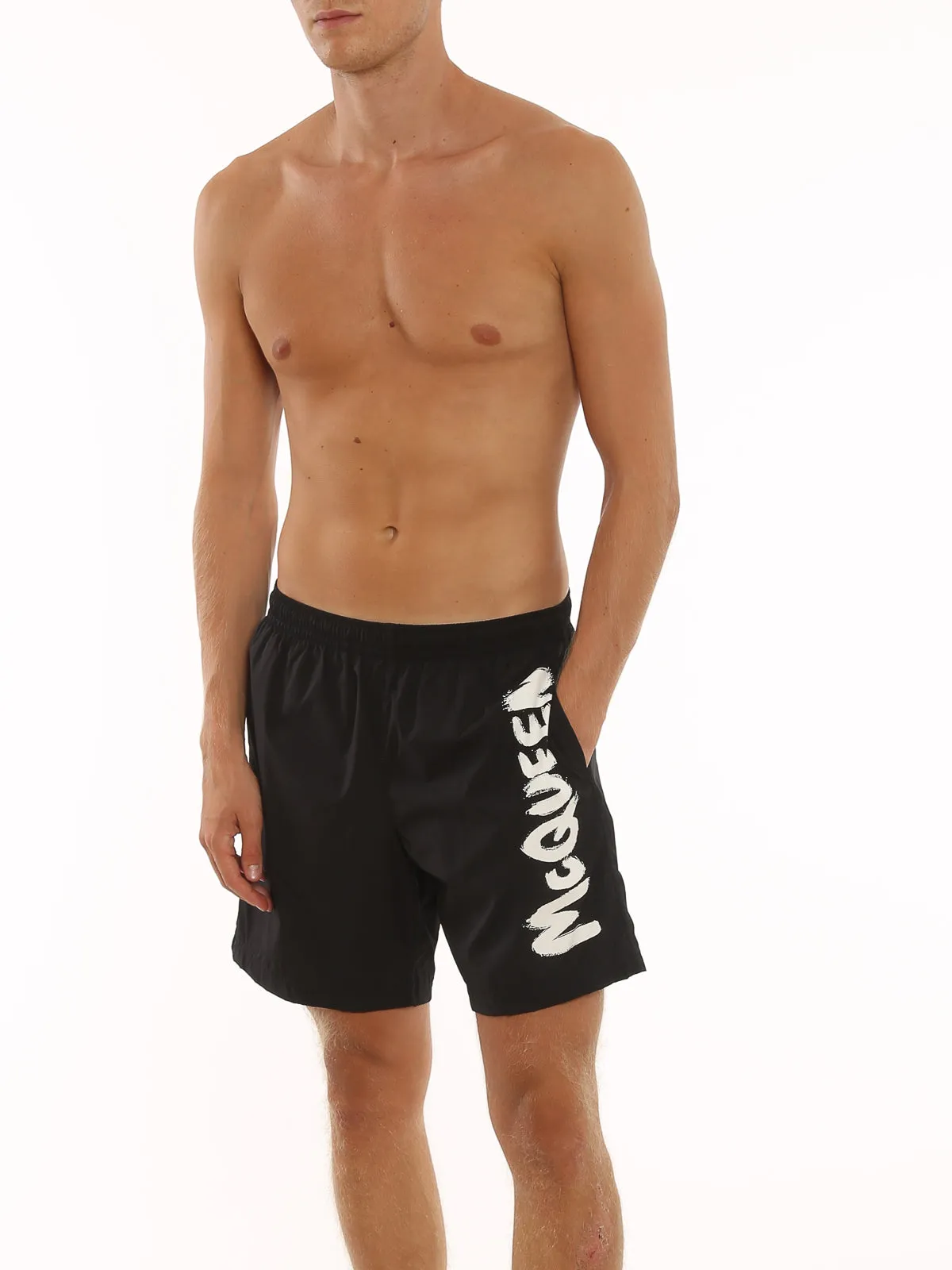 Alexander McQueen Graffiti Logo Swim Shorts