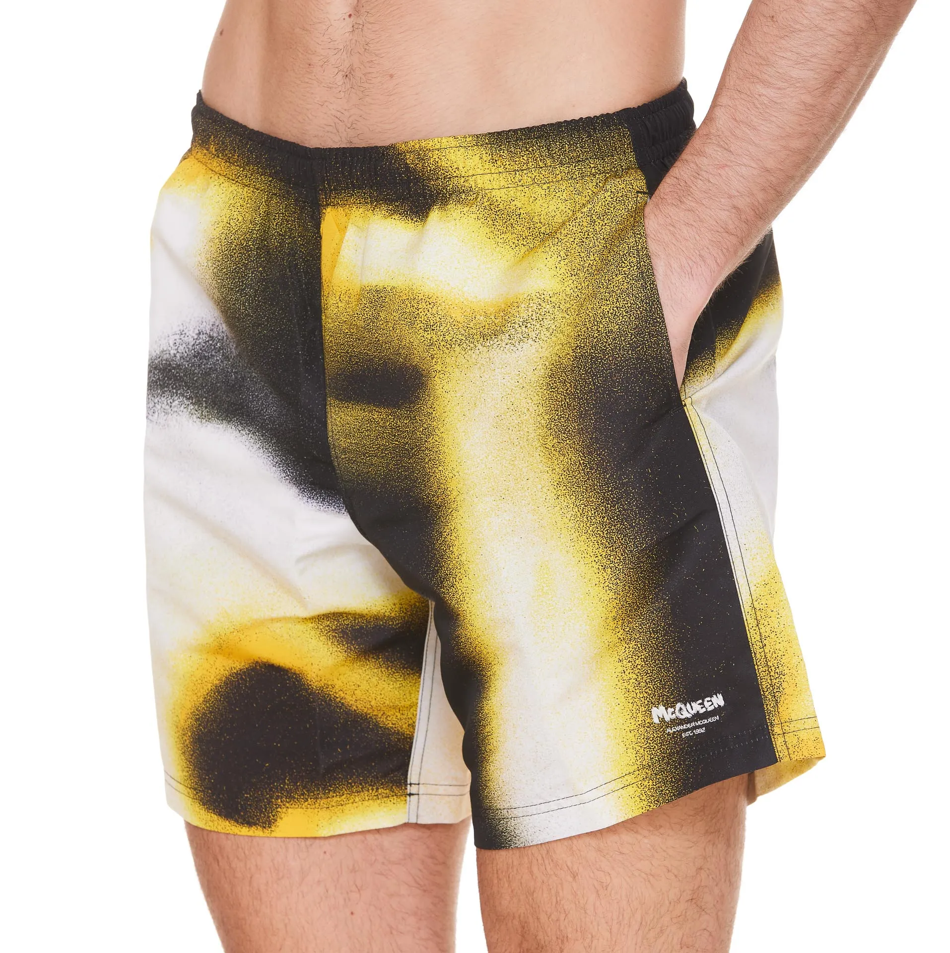 Alexander McQueen Graphic Printed Straight Leg Shorts