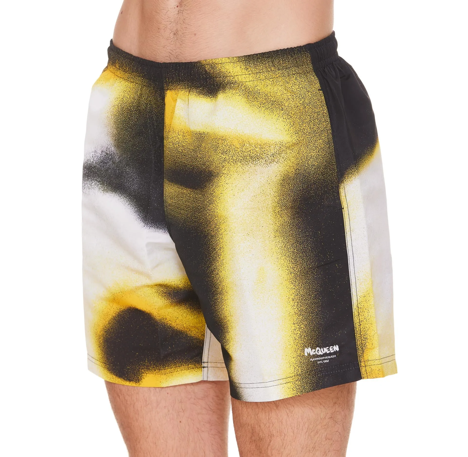 Alexander McQueen Graphic Printed Straight Leg Shorts