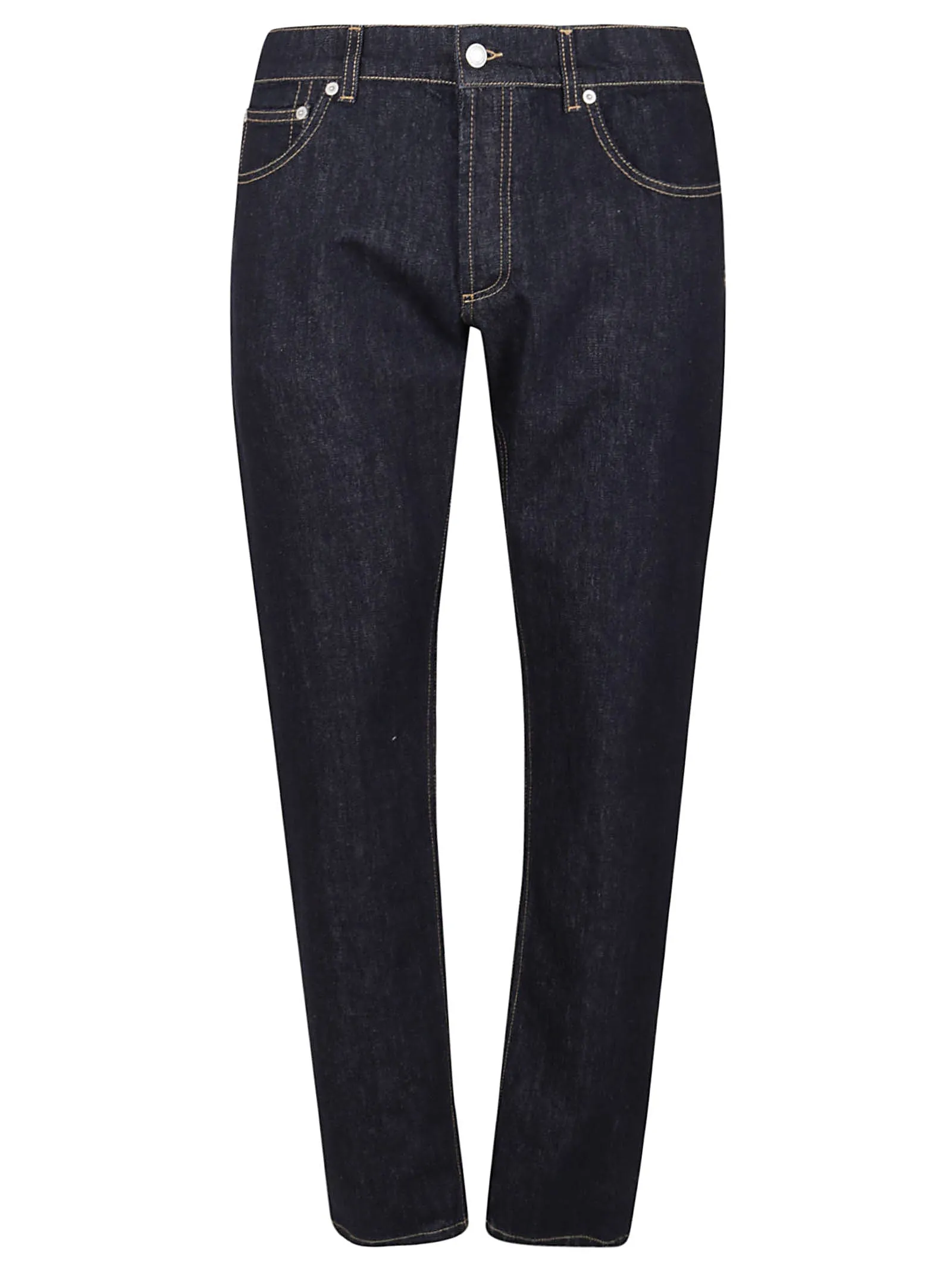 Alexander McQueen Logo Embroidered Jeans