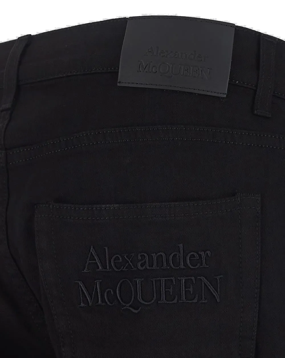 Alexander McQueen Logo Embroidered Jeans