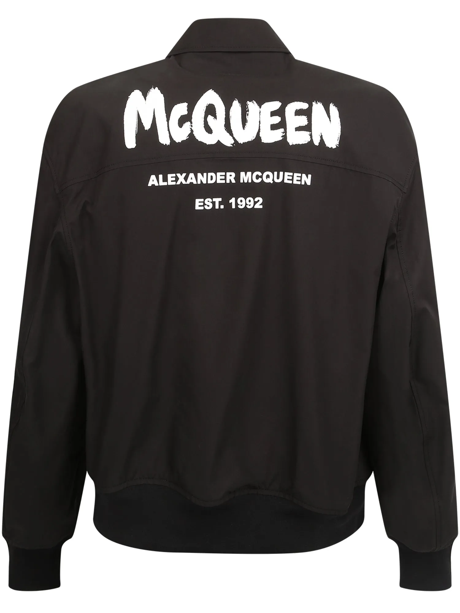 Alexander McQueen Logo Printed Bomber Jacket