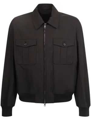 Alexander McQueen Logo Printed Bomber Jacket