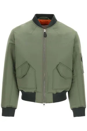 Alexander McQueen Logo Printed Zipped Bomber Jacket