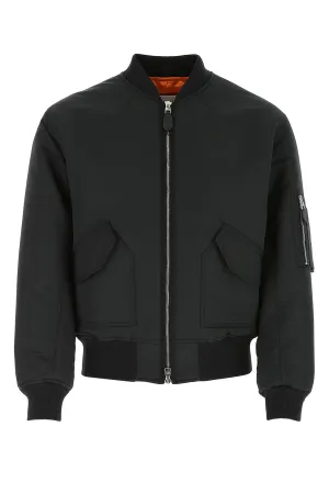 Alexander McQueen Logo Printed Zipped Bomber Jacket