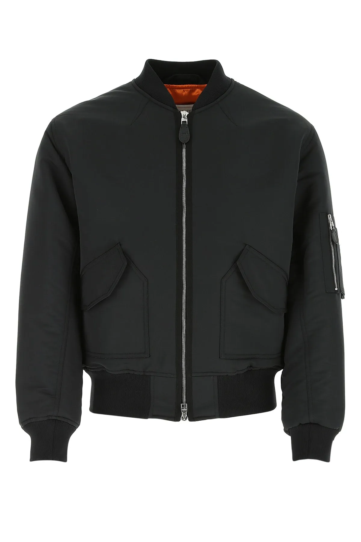 Alexander McQueen Logo Printed Zipped Bomber Jacket
