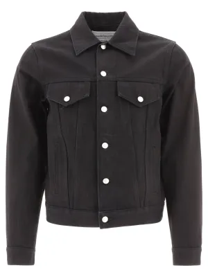 Alexander McQueen Printed Buttoned Denim Jacket