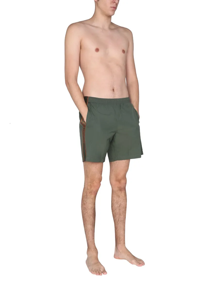 Alexander McQueen Side Logo Band Swim Shorts