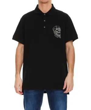 Alexander McQueen Skull Embroidered Polo Shirt