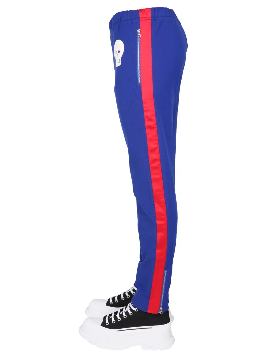 Alexander McQueen Skull Embroidered Straight-Leg Pants