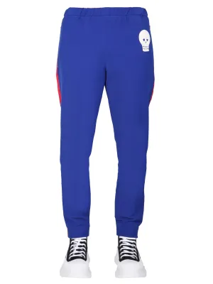Alexander McQueen Skull Embroidered Straight-Leg Pants