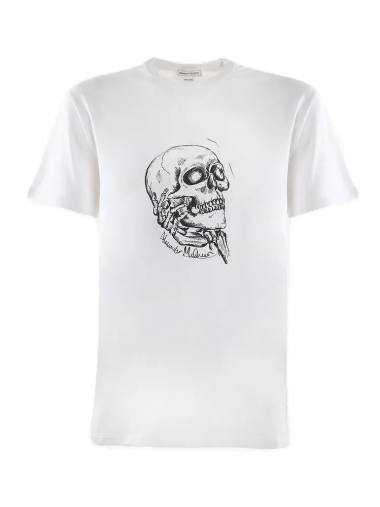 Alexander McQueen Skull Print Crewneck T-Shirt