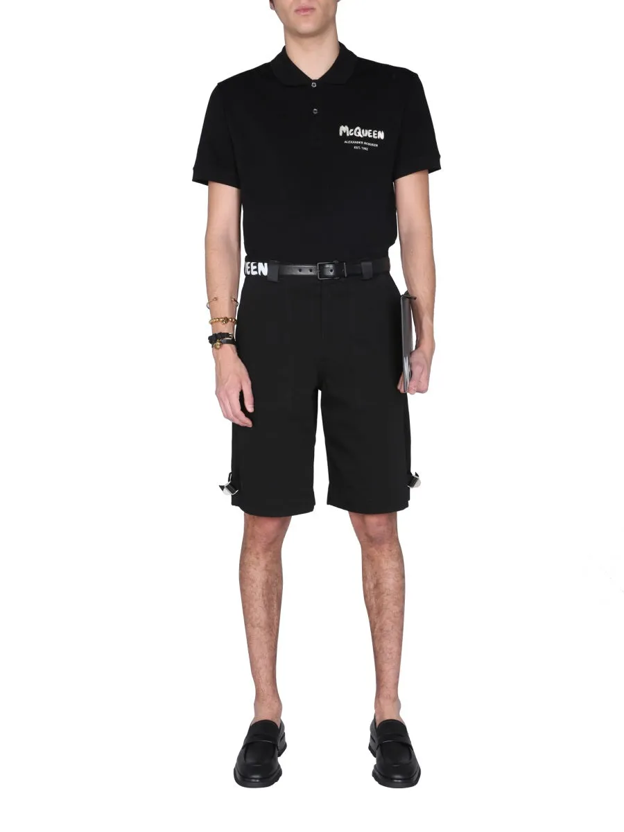 Alexander McQueen Strap Detailed Shorts