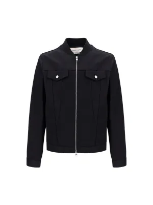 Alexander McQueen Zip-Up Denim Jacket