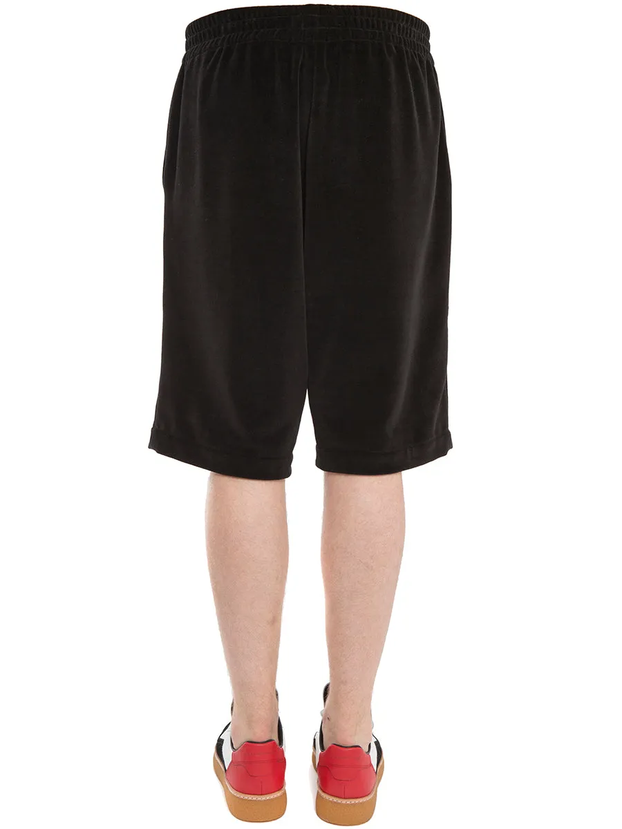 Alexander Wang Chenille Logo Embroidered Cargo Shorts
