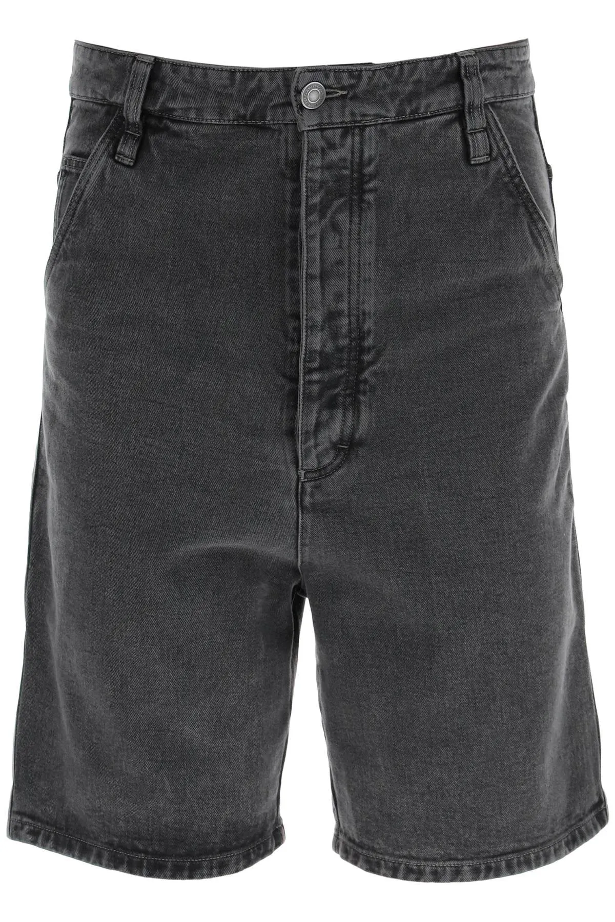AMI High Waist Denim Shorts