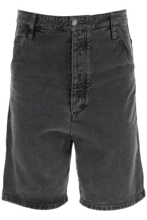 AMI High Waist Denim Shorts