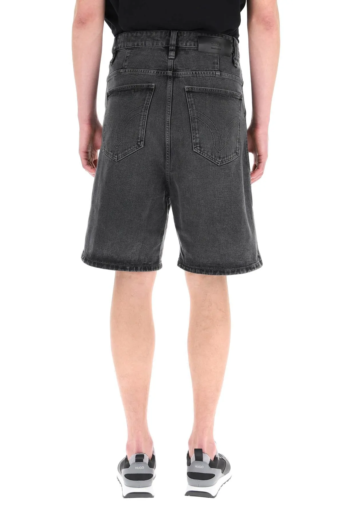 AMI High Waist Denim Shorts