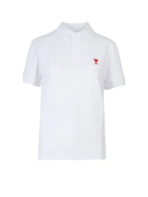 AMI Logo Embroidered Polo Shirt
