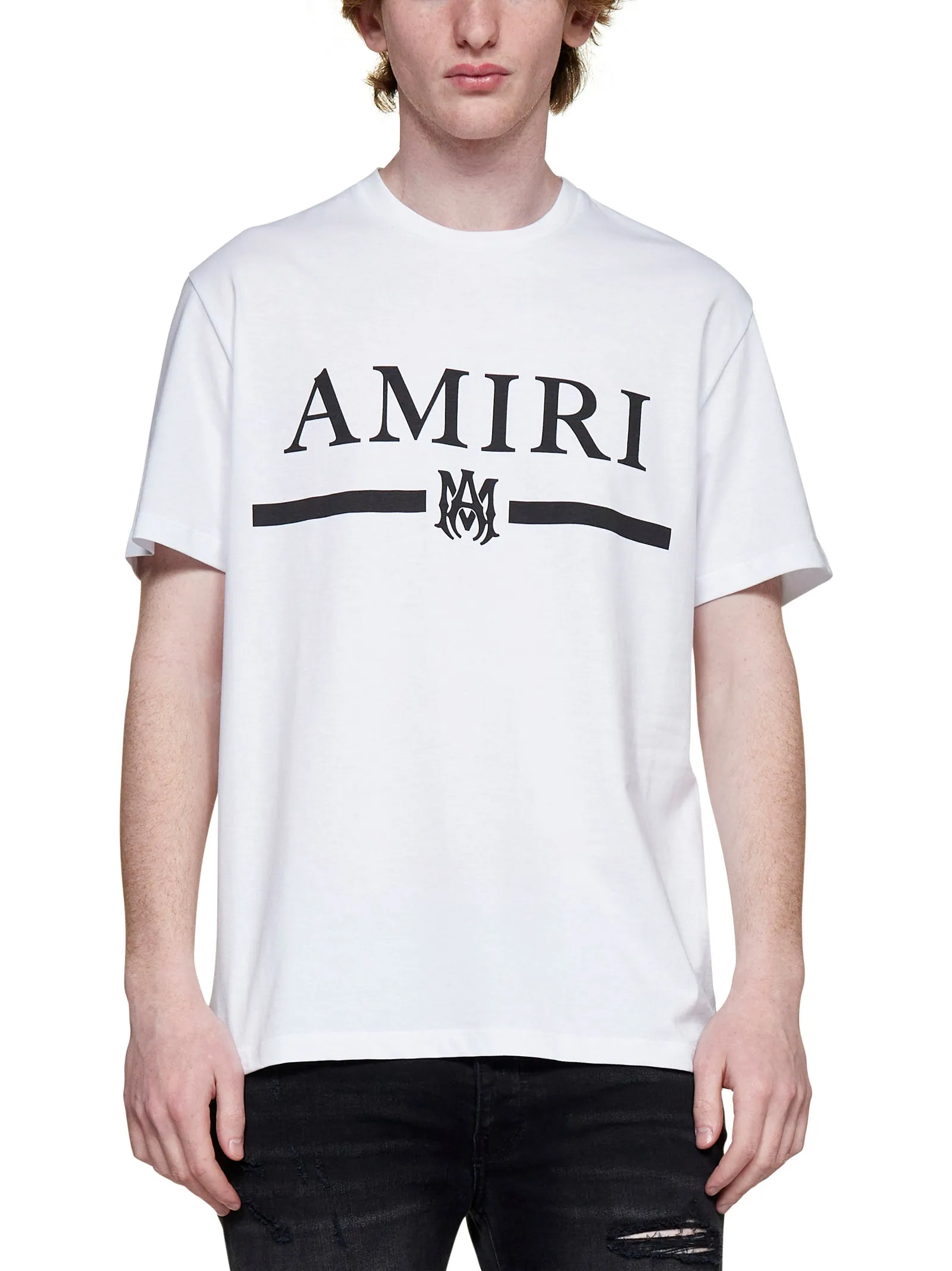 Amiri Logo Printed Crewneck T-Shirt