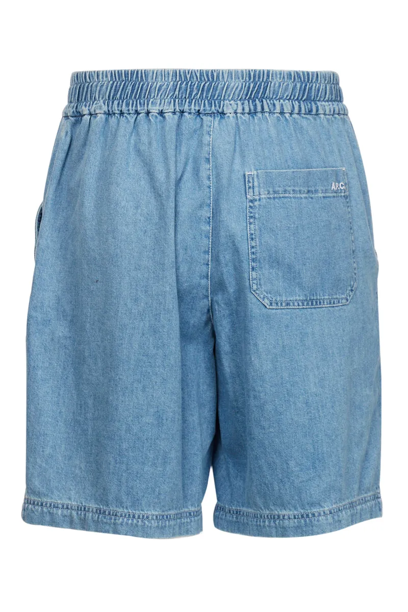 A.P.C. Elasticated Waist Drawstring Denim Shorts