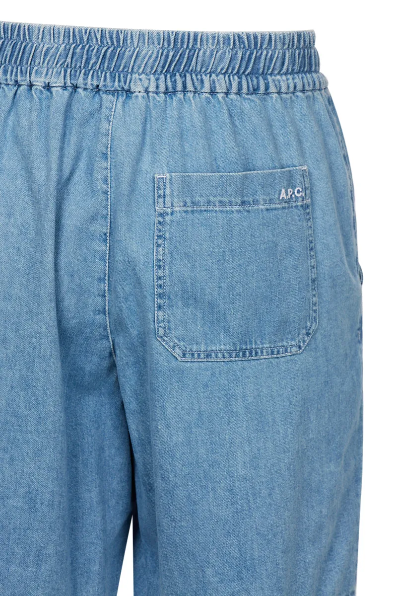 A.P.C. Elasticated Waist Drawstring Denim Shorts