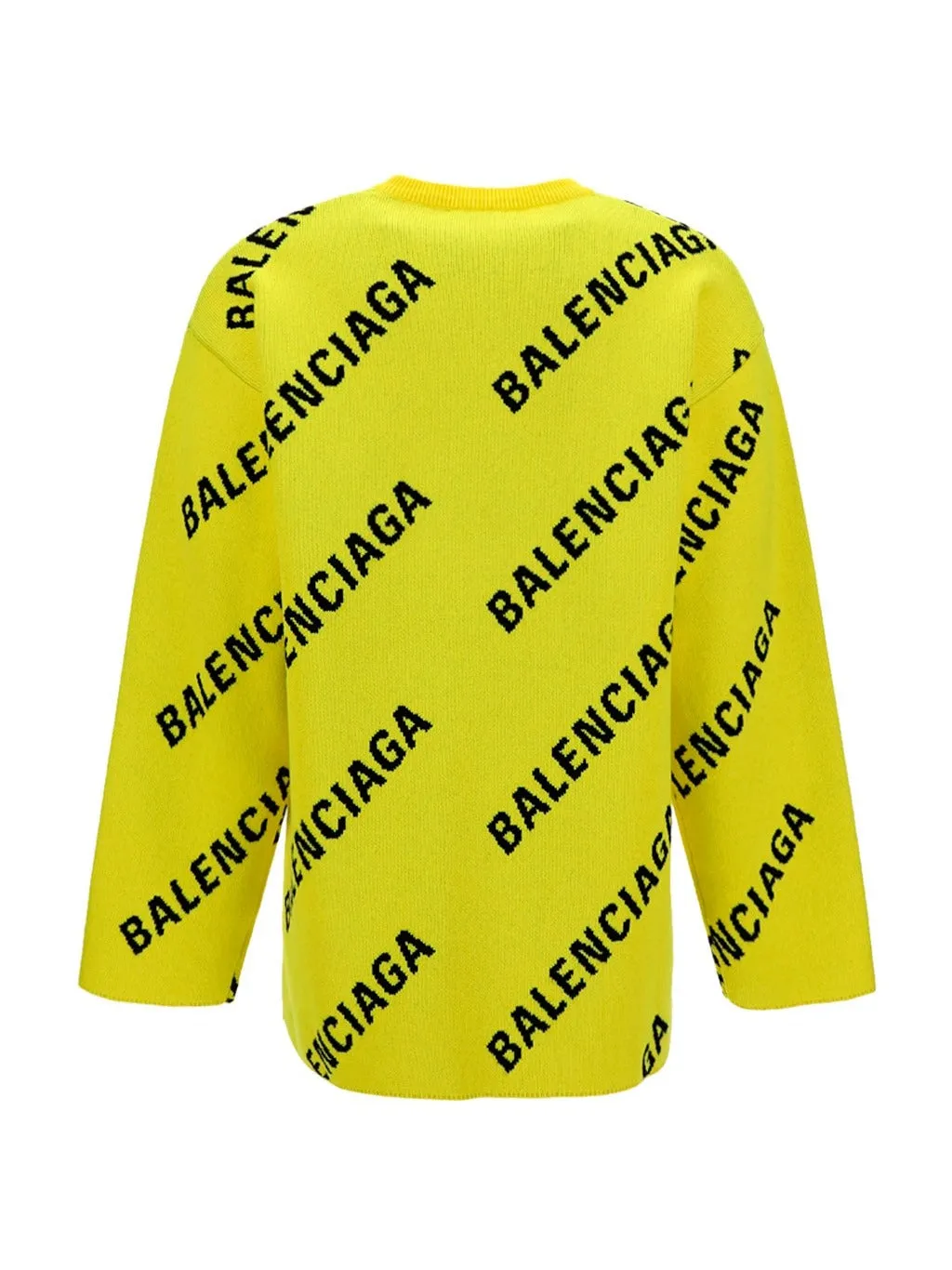 Balenciaga Allover Logo Intarsia Sweater
