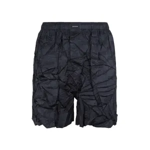 Balenciaga Logo Patch Crease-Effect Pyjama Shorts