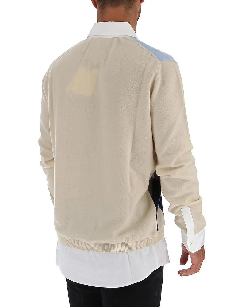Ballantyne Layered Diamond Patterned Sweater