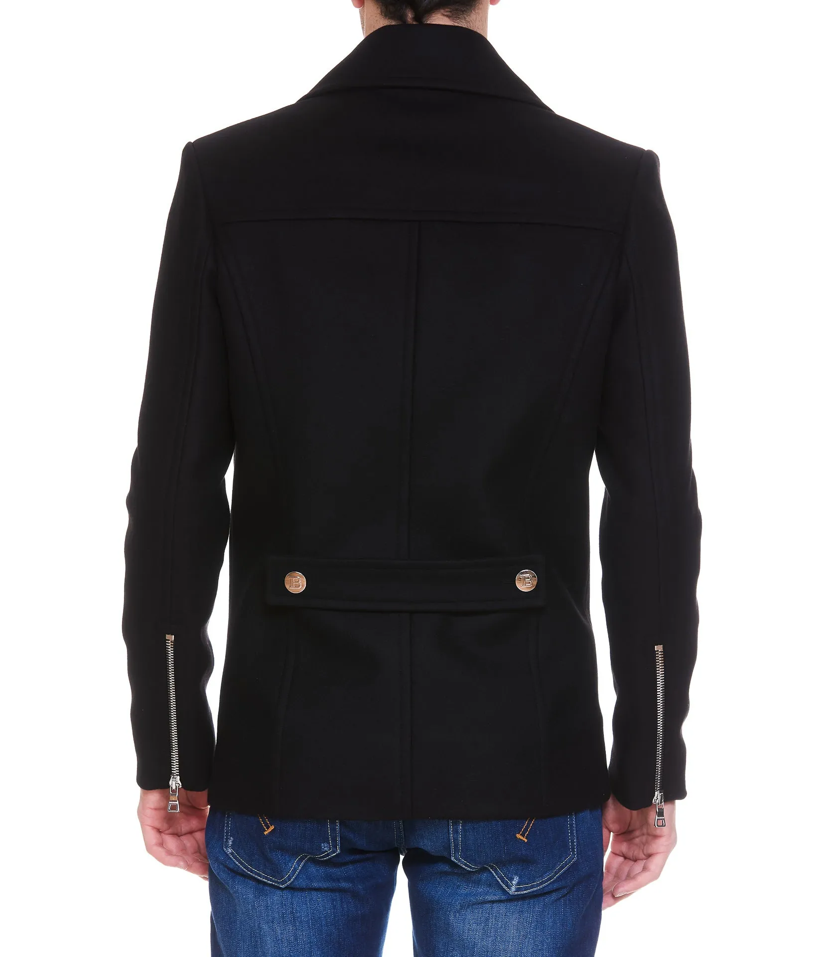 Balmain Double Breasted Belted Waist Jacket