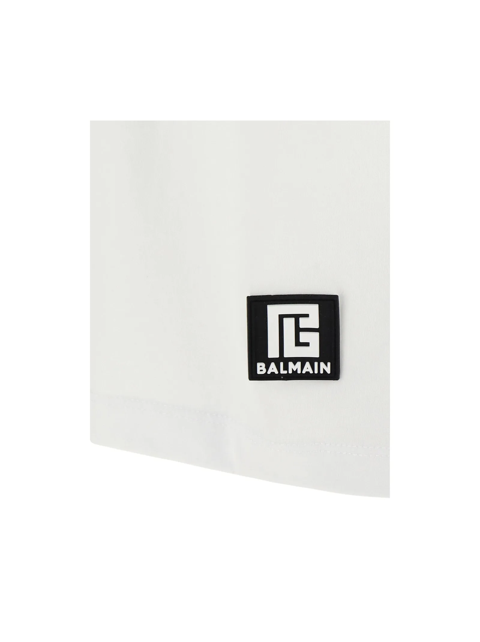 Balmain Logo Patch Crewneck T-Shirt