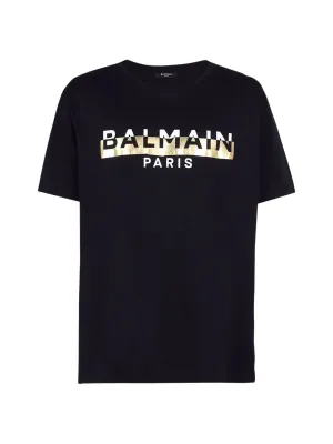 Balmain Logo Printed Crewneck T-Shirt