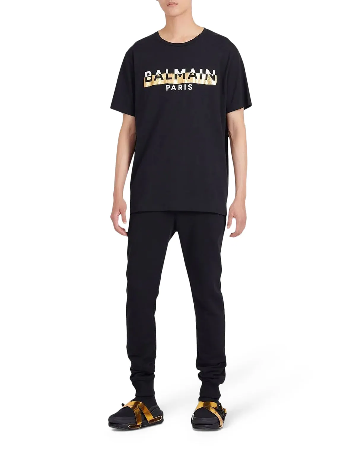 Balmain Logo Printed Crewneck T-Shirt