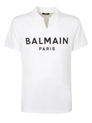 Balmain Logo Printed Short-Sleeved Polo Shirt