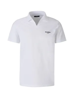 Balmain Logo Printed Short-Sleeved Polo Shirt