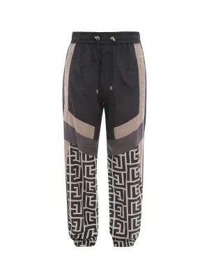 Balmain Monogram Pattern Drawstring Track Pants