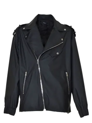Balmain Stud Embellished Faux Leather Biker Jacket