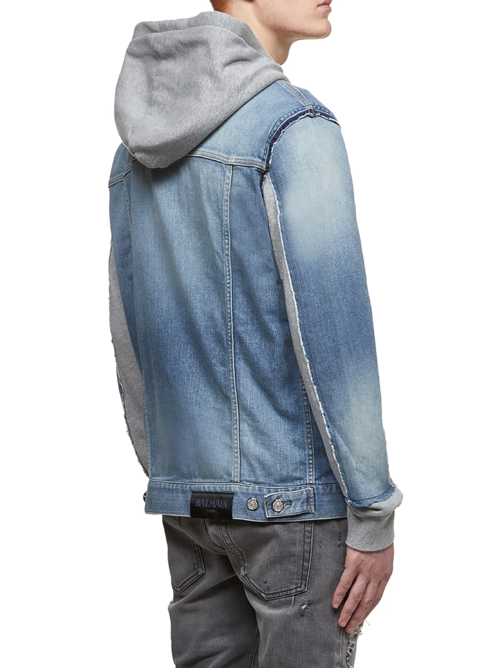 Balmain Sweater Denim Jacket