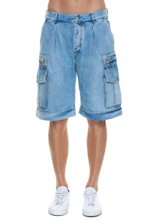 Balmain Zip-Detailed Cargo Denim Shorts