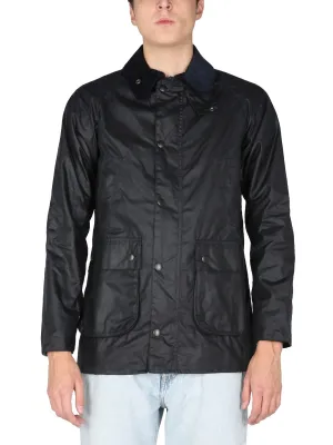 Barbour Logo Embroidered Snap-Fastening Jacket