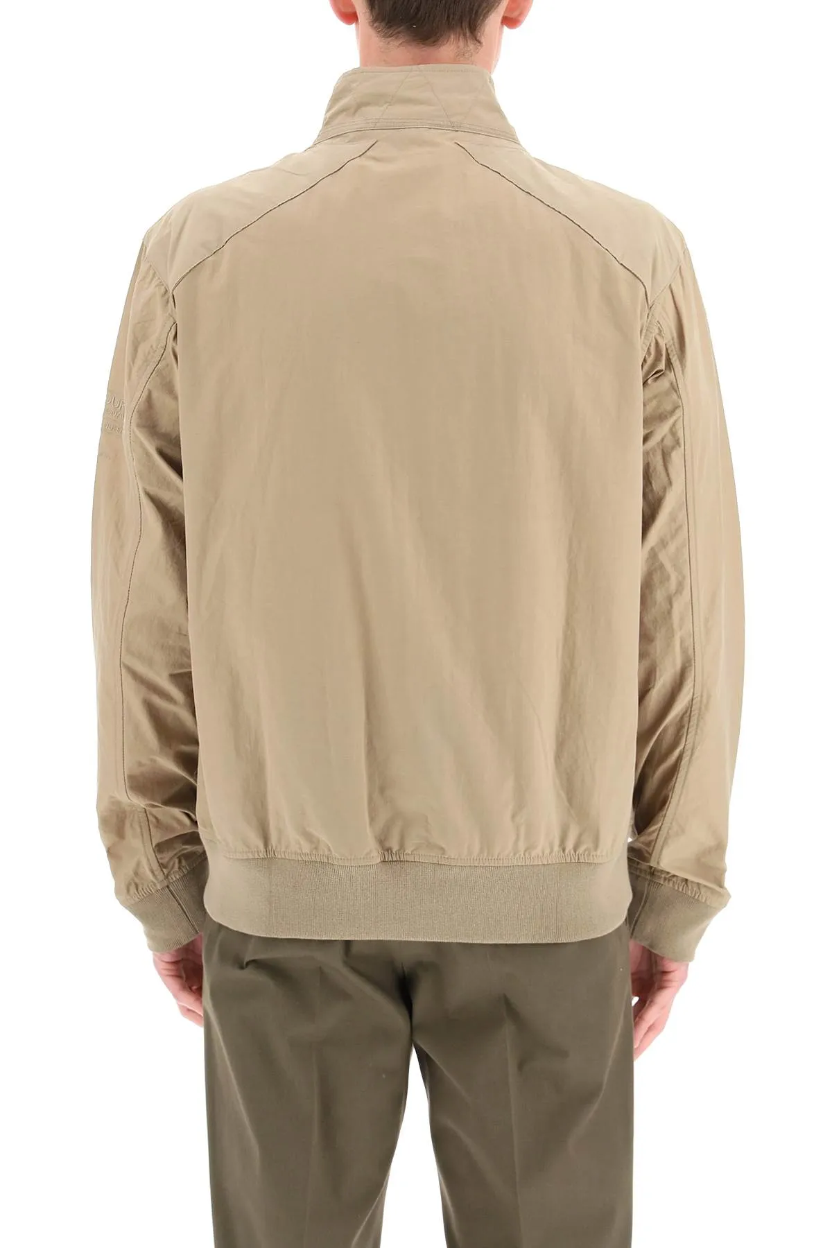 Barbour Logo Embroidered Zipped Bomber Jacket