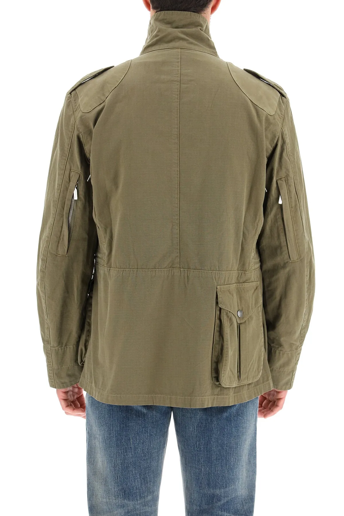 Barbour Patch-Pocket Zip-Up Jacket