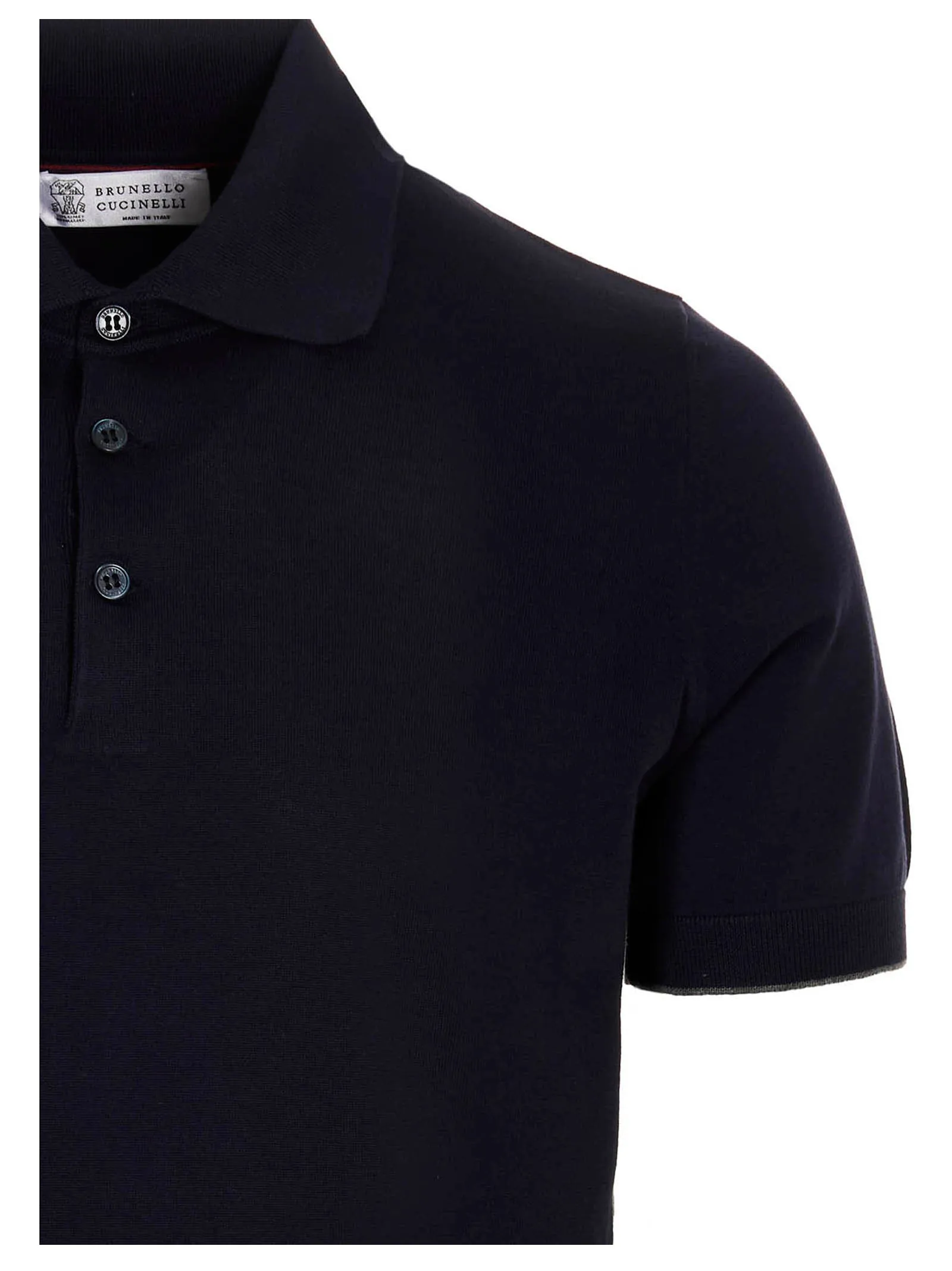 Brunello Cucinelli Buttoned Knit Polo Shirt