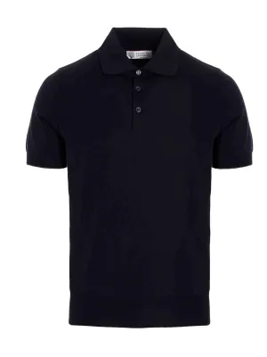 Brunello Cucinelli Buttoned Knit Polo Shirt