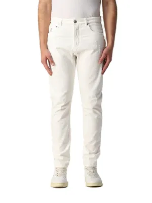 Brunello Cucinelli Distressed Straight Leg Jeans