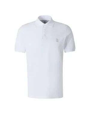 Brunello Cucinelli Logo Embroidered Short Sleeved Polo Shirt
