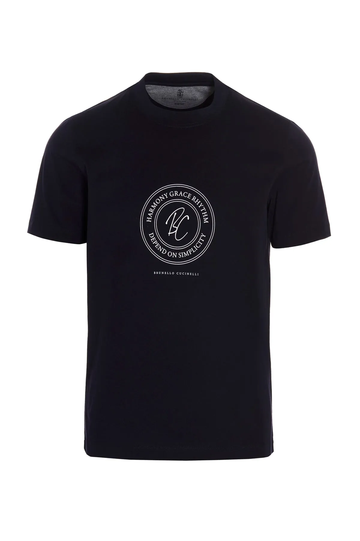 Brunello Cucinelli Logo Printed Crewneck T-Shirt